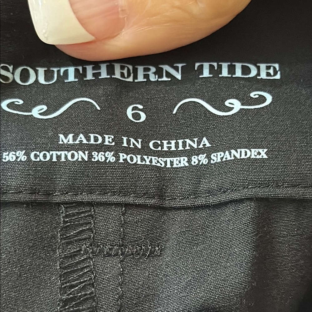 SOUTHERN TIDE Black Flat Front Shorts Size 6 - Picture 10 of 13